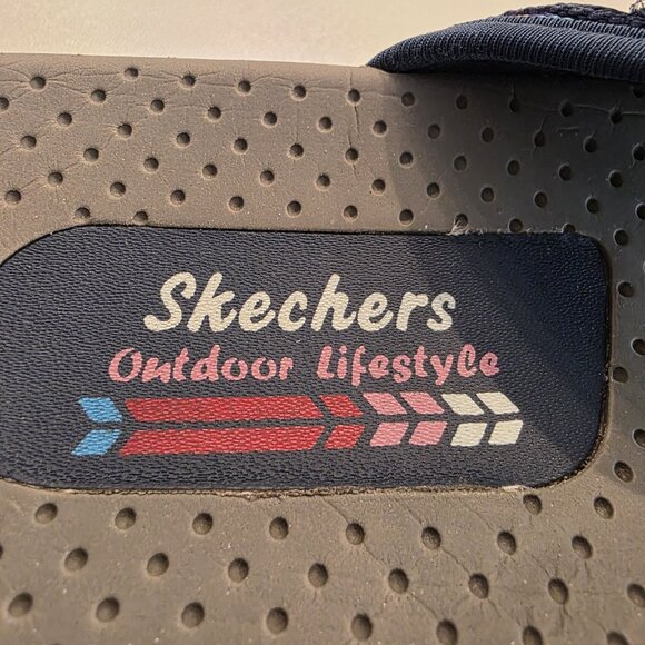 Skechers Outdoor Lifestyle Reggae Zig Swag Flip-Flop Sandals Navy Multicolor 8.5 - Picture 7 of 9